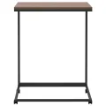 Table d'appoint avec roues Noir 55x35x70 cm Bois d'ingénierie