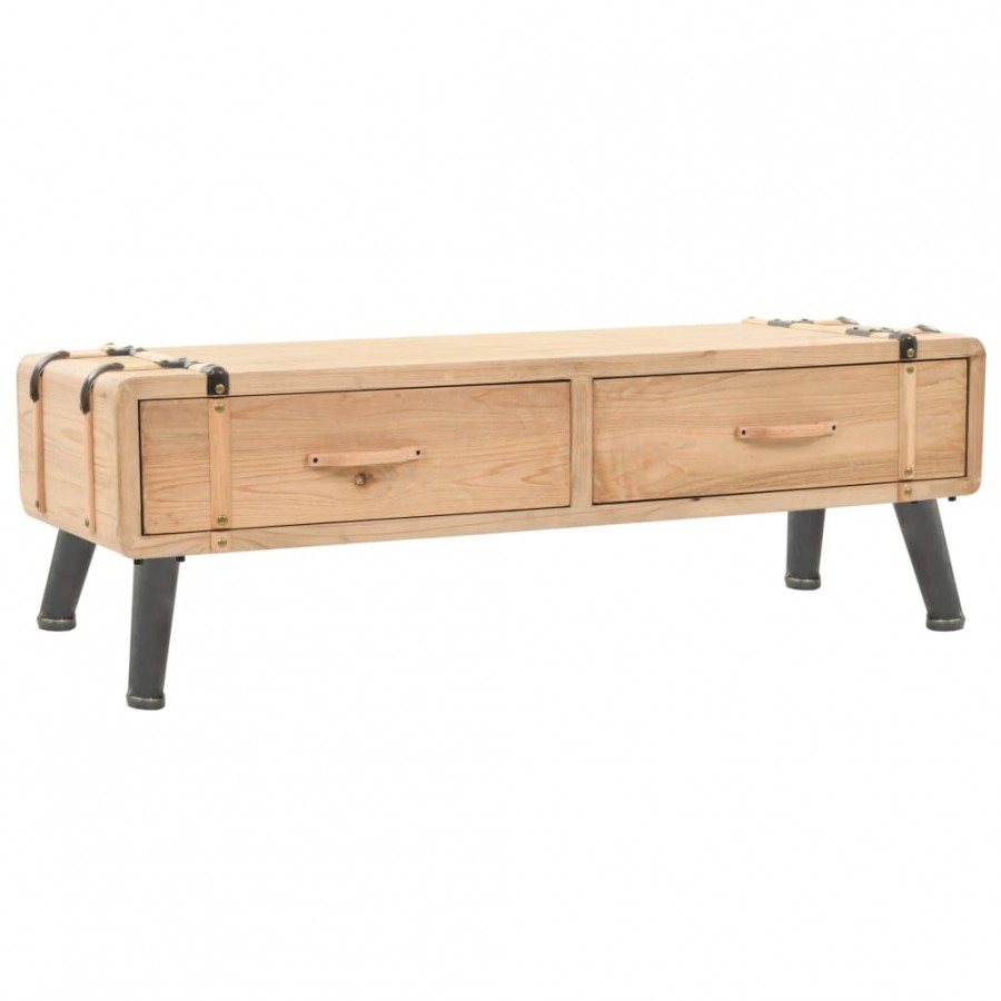 Meuble TV 110x33x35 cm Bois de sapin massif