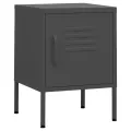 Table de chevet Anthracite 35x35x51 cm Acier