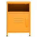 Tables de chevet 2 pcs Jaune moutarde 35x35x51 cm Acier