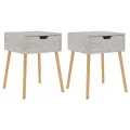 Tables de chevet 2 pcs Gris béton 40x40x56 cm Aggloméré