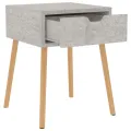 Tables de chevet 2 pcs Gris béton 40x40x56 cm Aggloméré