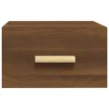 Table de chevet murale chêne marron 35x35x20 cm