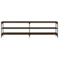 Meuble TV chêne marron 180x30x50 cm bois d'ingénierie et métal