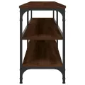 Meuble TV chêne marron 180x30x50 cm bois d'ingénierie et métal