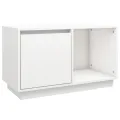Meuble TV Blanc 74x35x44 cm Bois de pin massif