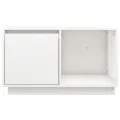 Meuble TV Blanc 74x35x44 cm Bois de pin massif