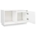 Meuble TV Blanc 74x35x44 cm Bois de pin massif