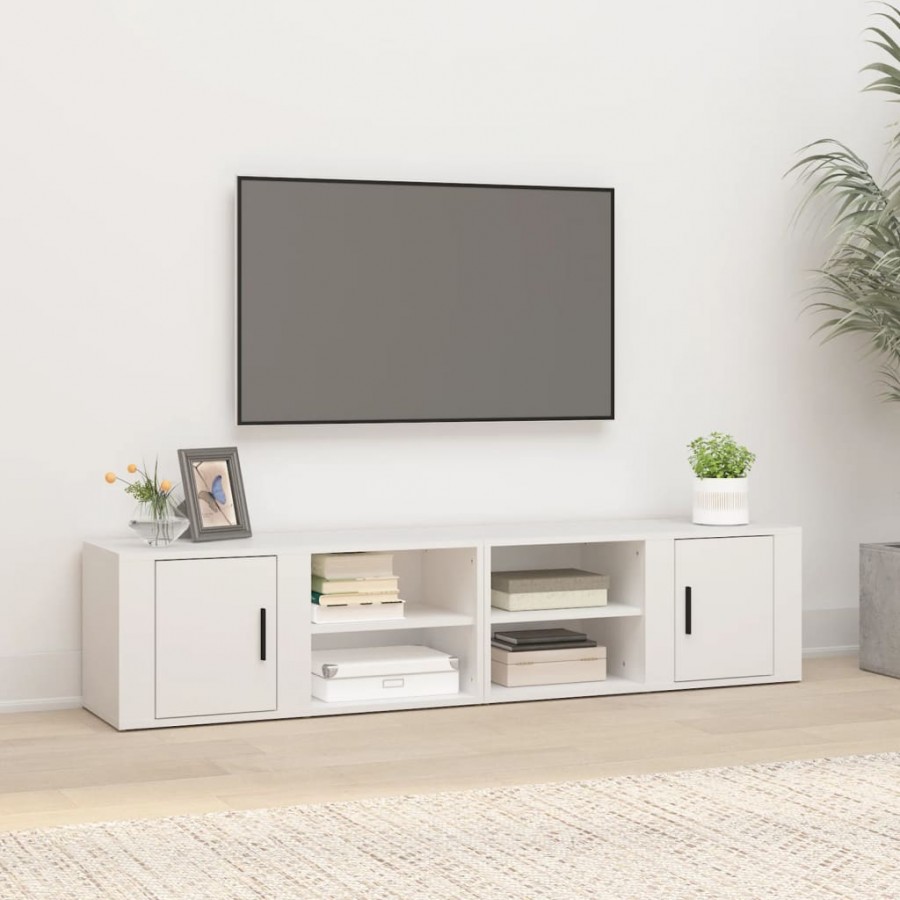 Meubles TV 2 pcs Blanc 80x31,5x36 cm Bois d'ingénierie