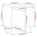 Tables de chevet 2pcs Marron miel 40x30x40cm Bois de pin solide