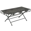 Table basse pliante Style vintage Métal 100 x 50 x 45 cm Noir