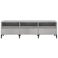 Meuble TV gris béton 150x30x44,5 cm bois d'ingénierie