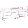 Meuble TV gris béton 150x30x44,5 cm bois d'ingénierie