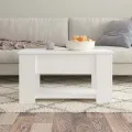 Table basse Blanc 79x49x41 cm Bois d'ingénierie