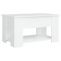 Table basse Blanc 79x49x41 cm Bois d'ingénierie