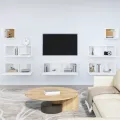 Ensemble de meubles TV 7 pcs Blanc Bois d'ingénierie