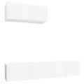 Ensemble de meubles TV 3 pcs Blanc Bois d'ingénierie