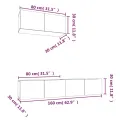 Ensemble de meubles TV 3 pcs Blanc Bois d'ingénierie