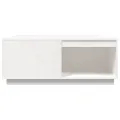 Table basse Blanc 100x101x40,5 cm Bois massif de pin