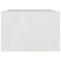 Table basse Blanc 75x50x33,5 cm Bois de pin massif