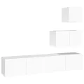 Ensemble de meubles TV 4 pcs Blanc Bois d'ingénierie