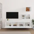 Ensemble de meubles TV 4 pcs Blanc Bois d'ingénierie