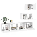 Ensemble de meubles TV 4 pcs Blanc Bois d'ingénierie