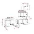 Ensemble de meubles TV 4 pcs Blanc Bois d'ingénierie