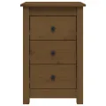 Tables de chevet 2 pcs Marron miel 40x35x61,5 cm Pin solide