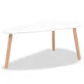 Ensemble de tables basses 2 pcs Bois de pin massif Blanc
