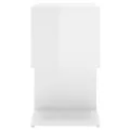 Tables de chevet 2 pcs Blanc brillant 50x30x51,5 cm Aggloméré