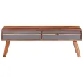 Table basse gris 110x50x40 cm bois massif