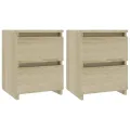 Tables de chevet 2 pcs Chêne sonoma 30 x 30 x 40 cm Aggloméré