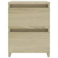 Tables de chevet 2 pcs Chêne sonoma 30 x 30 x 40 cm Aggloméré