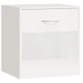 Table de chevet 2 pcs avec tiroir Blanc