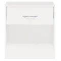 Table de chevet 2 pcs avec tiroir Blanc