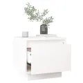 Table de chevet Blanc 35x34x32 cm Bois de pin solide