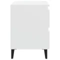 Tables de chevet 2 pcs Blanc 40x35x50 cm Aggloméré