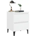 Tables de chevet 2 pcs Blanc 40x35x50 cm Aggloméré