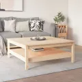 Table basse 100x100x40 cm Bois massif de pin