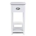 Table de chevet avec 1 tiroir Blanc
