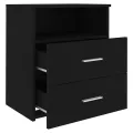 Tables de chevet 2 pcs Noir 50x32x60 cm