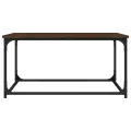 Table basse Chêne marron 80x50x40 cm Bois d'ingénierie et fer