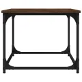 Table basse Chêne marron 80x50x40 cm Bois d'ingénierie et fer