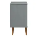 Table de chevet MOLDE Gris 40x35x65 cm Bois de pin massif