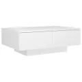 Table basse Blanc 90x60x31 cm Aggloméré