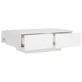 Table basse Blanc 90x60x31 cm Aggloméré