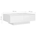 Table basse Blanc 90x60x31 cm Aggloméré