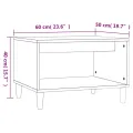 Table basse Noir 60x50x40 cm Bois d'ingénierie