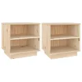 Tables de chevet 2 pcs 40x34x40 cm Bois de pin solide